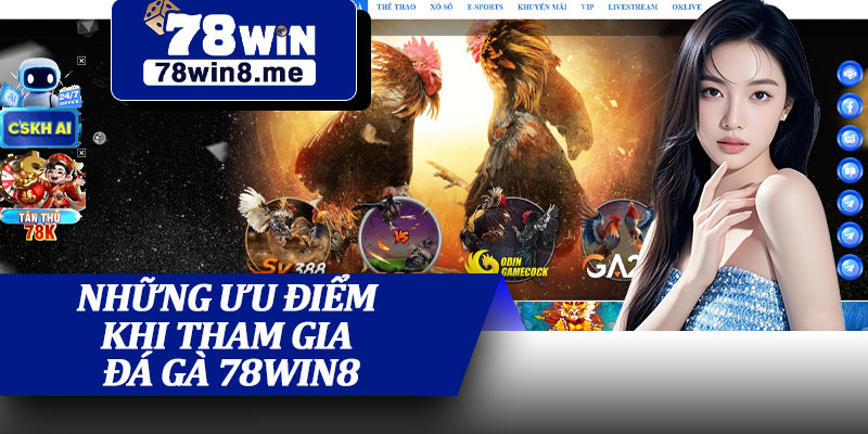 Những Ưu Điểm Khi Tham Gia Đá Gà 78win8